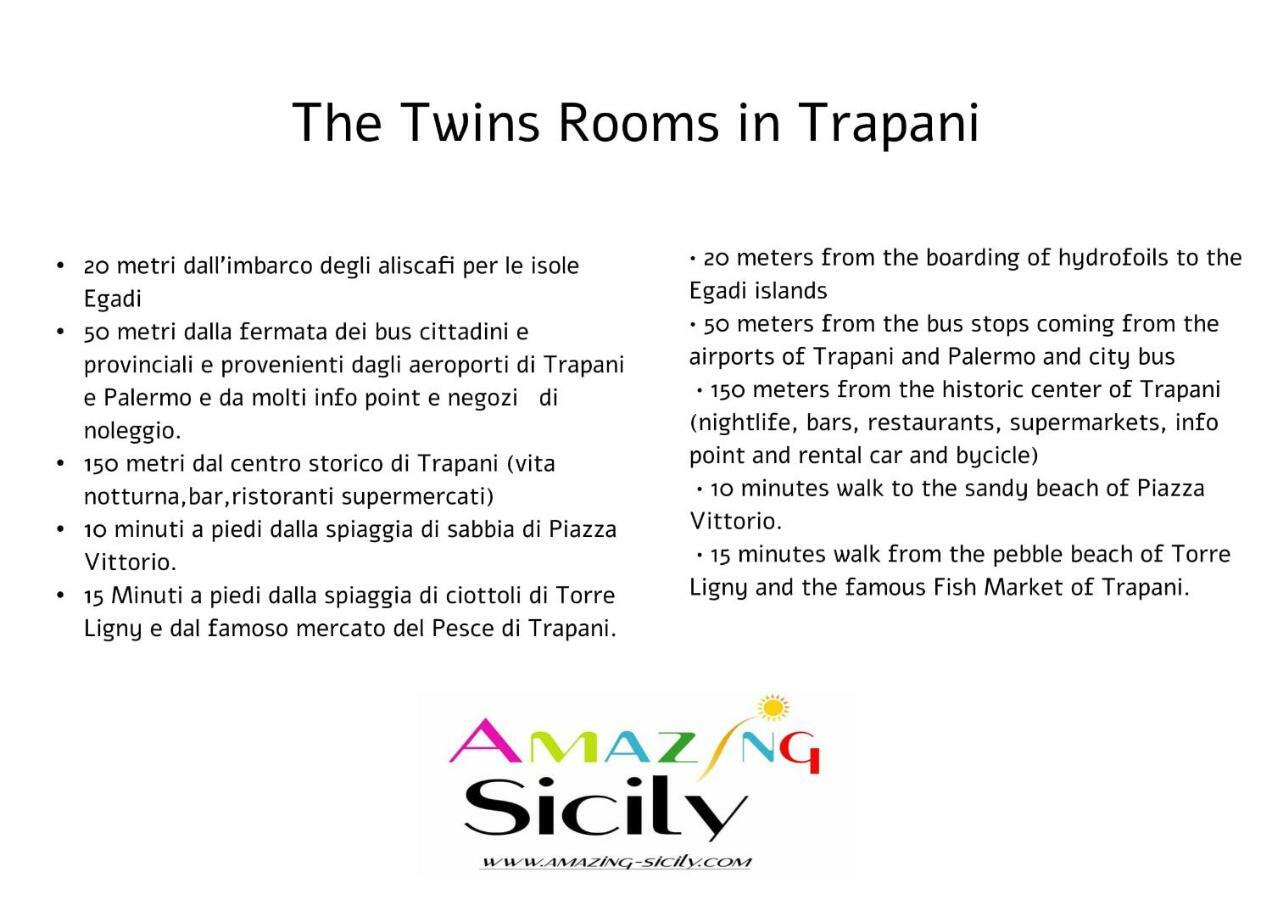 The Twins Rooms In Trapani 1 Екстериор снимка